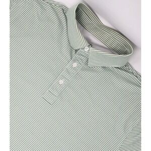 STRAIGHT DOWN‎ Golf Polo Shirt Men's Size Large Green AOP Performance Stretch